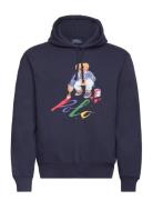 Polo Bear Fleece Hoodie Tops Sweatshirts & Hoodies Hoodies Navy Polo Ralph Lauren