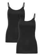 Visurface Strap Top New 2-Pack Tops T-shirts & Tops Sleeveless Black Vila