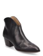 Booties - Block Heel - With Elas Shoes Boots Ankle Boots Ankle Boots With Heel Black ANGULUS