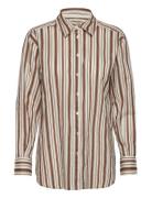 Kassiepw Sh Tops Shirts Long-sleeved Brown Part Two
