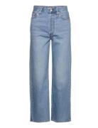 Ribcage Straight Ankle In The Middle Bottoms Jeans Wide Blue LEVI´S Women