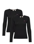 Ls 2 Pack Tee A0787 Ls Two Pac Tops T-shirts & Tops Long-sleeved Black LEVI´S Women
