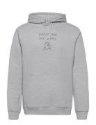 Hoodie Falun Local Planet Grey Melange Tops Sweatshirts & Hoodies Hoodies Grey DEDICATED