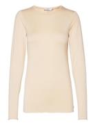 Cc Heart Sofia Round Neck Blouse Tops T-shirts & Tops Long-sleeved Cream Coster Copenhagen