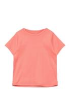 Rib Jersey T-Shirt Tops T-Kortærmet Skjorte Coral Copenhagen Colors
