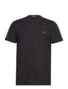 C Tape Ringer T-Shirt Tops T-Kortærmet Skjorte Black Fred Perry