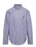50/1 Poplin-Ls Bd-Si-Sps Tops Shirts Long-sleeved Shirts Blue Ralph Lauren Kids