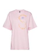 Adidas By Stella Mccartney Sportswear T-Shirt  Sport T-shirts & Tops Short-sleeved Pink Adidas By Stella McCartney