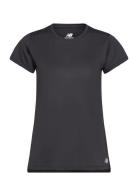 Core Run Short Sleeve Sport T-shirts & Tops Short-sleeved Black New Balance