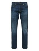 Slh196-Straightscott 31604 D.blue Noos Bottoms Jeans Regular Blue Selected Homme