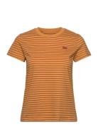 Perfect Tee Fennel Stripe Gold Tops T-shirts & Tops Short-sleeved Orange LEVI´S Women