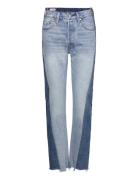 501 Jeans Spliced Ab855 Medium Bottoms Jeans Straight-regular Blue LEVI´S Women