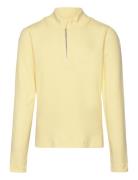 Nlfdida Ls Short Half Zip Top Tops T-shirts Long-sleeved T-Skjorte Yellow LMTD