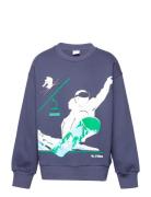 Sweatshirt Crewneck Sky Uni Tops Sweatshirts & Hoodies Sweatshirts Blue Lindex