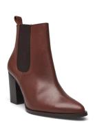 Biagabriella Chelsea Boot Crust Shoes Boots Ankle Boots Ankle Boots With Heel Brown Bianco