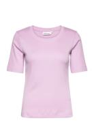 Haselkb Tee Tops T-shirts & Tops Short-sleeved Purple Karen By Simonsen
