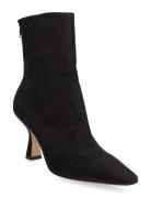 New Point High Shoes Boots Ankle Boots Ankle Boots With Heel Black Apair