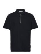 Cftrond 0063 Structured Polo Tops Polos Short-sleeved Navy Casual Friday