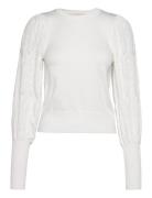 Onlmelita L/S O-Neck Pullover Knt Noos Tops Knitwear Jumpers White ONLY