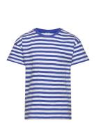 Top Ss Essential Stripe Tops T-Kortærmet Skjorte Blue Lindex