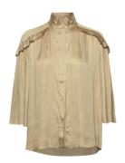 Mateo - Modern Drape Tops Blouses Long-sleeved Beige Day Birger Et Mikkelsen