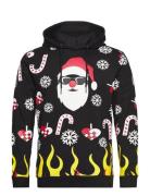 Dpx-Mas Burning Santa Hoodie Tops Sweatshirts & Hoodies Hoodies Black Denim Project