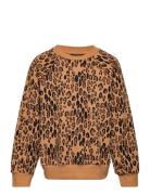 Basic Leopard Sweatshirt Tops Sweatshirts & Hoodies Sweatshirts Brown Mini Rodini