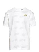 Jb Bluv Q4Aop T Sport T-Kortærmet Skjorte White Adidas Sportswear