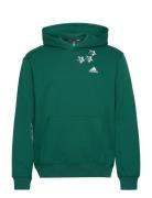 Scribble Fleece Hoodie Sport Sweatshirts & Hoodies Hoodies Green Adidas Sportswear