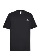Essentials Single Jersey Embroidered Small Logo T-Shirt Sport T-Kortærmet Skjorte Black Adidas Sportswear