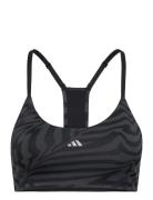 Arimt Ls Ti Jcq Sport Bras & Tops Sports Bras - All Black Adidas Performance