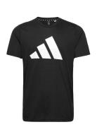 Adidas Train Essentials Feelready Logo Training T-Shirt Sport T-Kortærmet Skjorte Black Adidas Performance