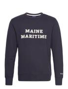 D2. Maritime C-Neck Tops Sweatshirts & Hoodies Sweatshirts Navy GANT