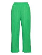 Trouser Bella Structure Croppe Bottoms Trousers Straight Leg Green Lindex