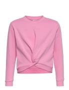 Pkchilli Ls O-Neck Short Twist Sweat Bc Tops Sweatshirts & Hoodies Sweatshirts Pink Little Pieces