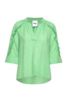 Zachary - Sheer Cotton Tops Blouses Long-sleeved Green Day Birger Et Mikkelsen