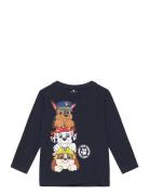 Nmmjusul Pawpatrol Ls Top Noos Cplg Tops T-shirts Long-sleeved T-Skjorte Navy Name It