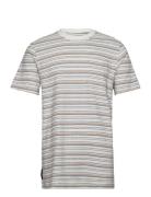 Ledger Irregular Stripe Tee Tops T-Kortærmet Skjorte Cream Kronstadt
