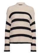 Vmhilda Ls Highneck Pullover Ga Noos Tops Knitwear Jumpers Beige Vero Moda