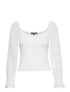 Maia Krista Crepe Mix Jumper Tops Knitwear Jumpers White French Connection
