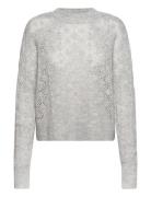Carissapw Pu Tops Knitwear Jumpers Grey Part Two