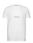 Institutional Tee Tops T-Kortærmet Skjorte White Calvin Klein Jeans