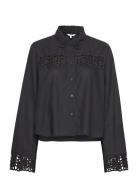 Marigold-M Tops Shirts Long-sleeved Black MbyM