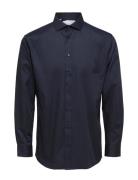 Slhslimnew-Tux Shirt Ls Cut Away B Tops Shirts Casual Navy Selected Homme