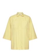Mschmarilla Haddis 3/4 Shirt Tops Shirts Long-sleeved Yellow MSCH Copenhagen