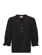 Fqtarey-Blouse Tops Blouses Long-sleeved Black FREE/QUENT