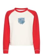 Isoli Raglan Contrast Sleeve Sweatshirt Tops Sweatshirts & Hoodies Sweatshirts White Ganni