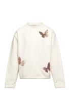 Sequin Artwork Sweatshirt Tops Sweatshirts & Hoodies Sweatshirts Cream Tom Tailor