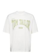 Over D Pr Tops T-Kortærmet Skjorte White Tom Tailor