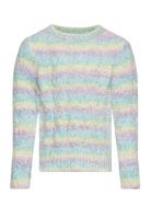 Kmgjolie L/S Structure O-Neck Knt Tops Knitwear Pullovers Multi/patterned Kids Only